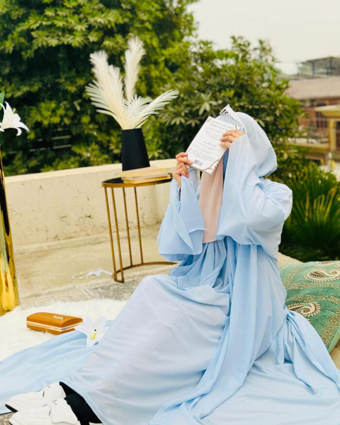 Sky Blue Abaya – Modern Modest Fashion | Libaas-e-Haya - Image 1