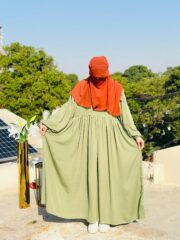 Olive Green Abaya | Timeless Modest Wear by Libaas-e-Haya - Image 2