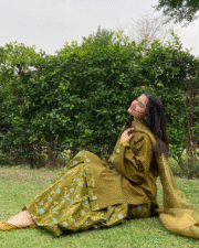 Olive Green Sharaara – Elegant Party Wear & Festive Outfit for Women