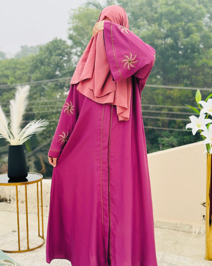 Plum Purple Abaya for Women | Modest Fashion by Libaas-e-Haya - Image 1