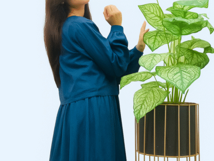 Teal Blue Co-Ord Set for Women – Stylish Long Skirt & Tie-Front Shirt | Elegant Casual & Party Wear