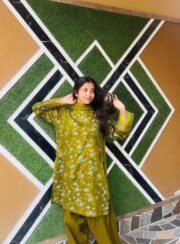 Olive Green Printed Lawn Suit – Women’s Summer & Casual Wear - Image 3