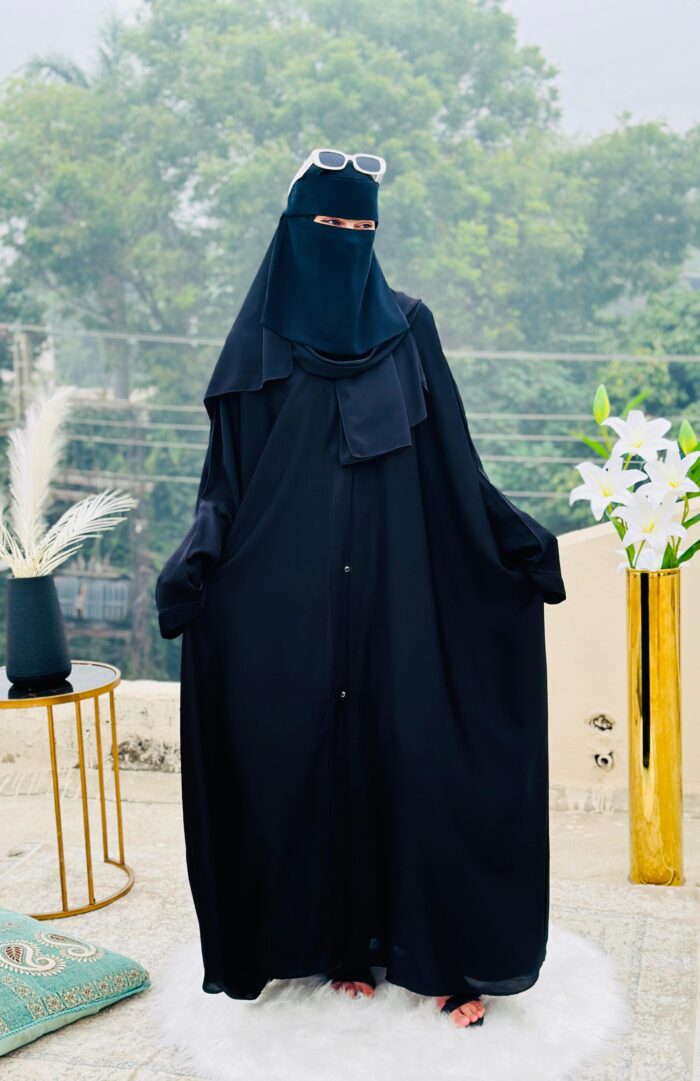 Ruqayyah Black Nida Abaya – Premium Modest Wear for Women - Image 2