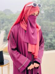 Plum Purple Abaya for Women | Modest Fashion by Libaas-e-Haya - Image 2