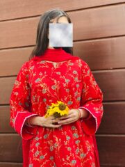 Crimson Red With dupatta - Image 3