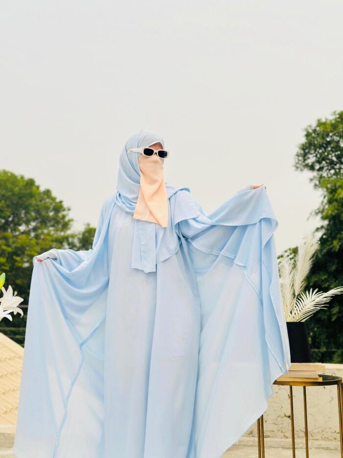 Sky Blue Abaya – Modern Modest Fashion | Libaas-e-Haya - Image 2