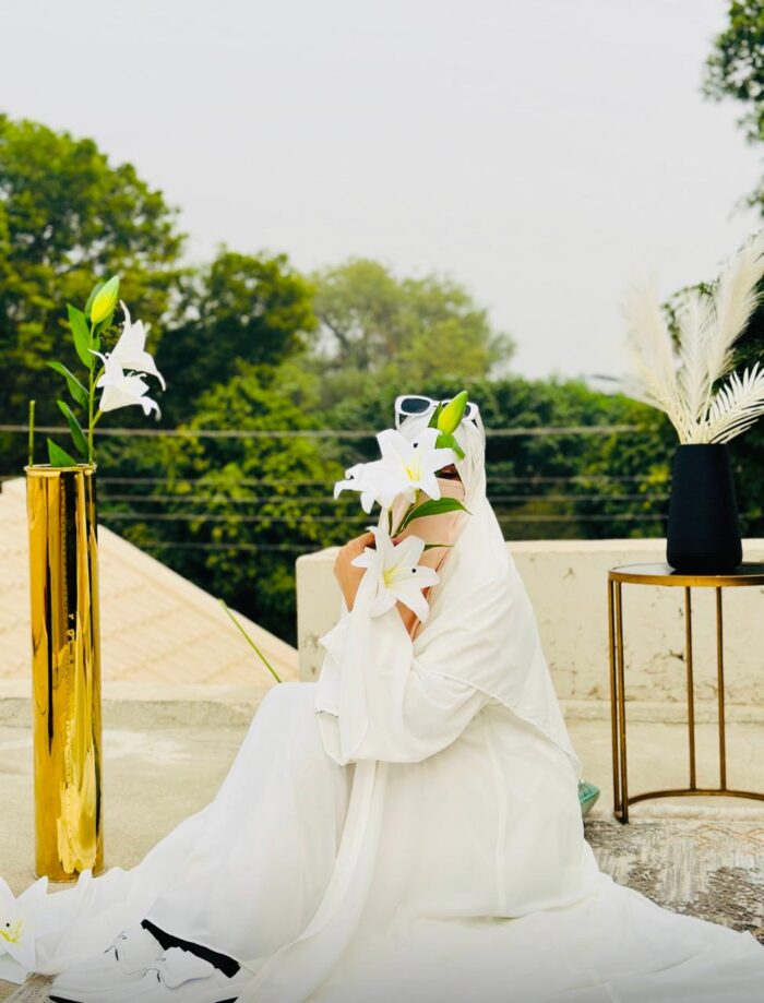 White Elegant Abaya | Premium Modest Wear Collection – Libaas-e-Haya - Image 2