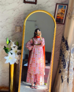 Baby Pink Printed Lawn Dress – Women’s Party & Casual Wear - Image 2