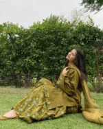 Olive Green Sharaara – Elegant Party Wear & Festive Outfit for Women