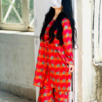 Orange and multicolor