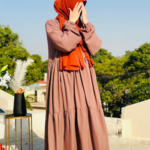 Dusty Rose Brown Abaya | Contemporary Modest Wear by Libaas-e-Haya