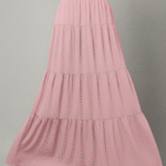Blush Pink Tiered Maxi Skirt – Soft Elegant Modest Wear