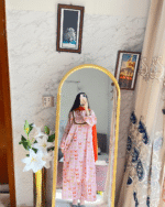 Baby Pink Printed Lawn Dress – Women’s Party & Casual Wear - Image 3