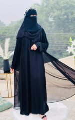 Elegant Black Abaya with Matching Niqab | Premium Modest Wear by Libas e Haya - Image 2