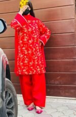 Crimson Red With dupatta - Image 4