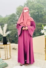 Plum Purple Abaya for Women | Modest Fashion by Libaas-e-Haya - Image 2