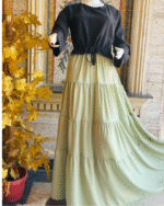 Black Shirt Sage Green Skirt by Libas e Haya - Image 4