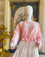 Pink Shirt Cream Skirt by Libas e Haya - Image 3