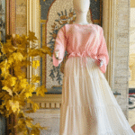 Pink Shirt Cream Skirt by Libas e Haya