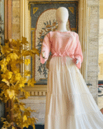 Pink Shirt Cream Skirt by Libas e Haya