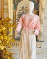 Pink Shirt Cream Skirt by Libas e Haya - Image 2