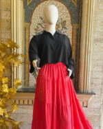 Black Shirt Red Skirt by Libas e Haya